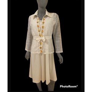 1970s vintage 2 piece dress set